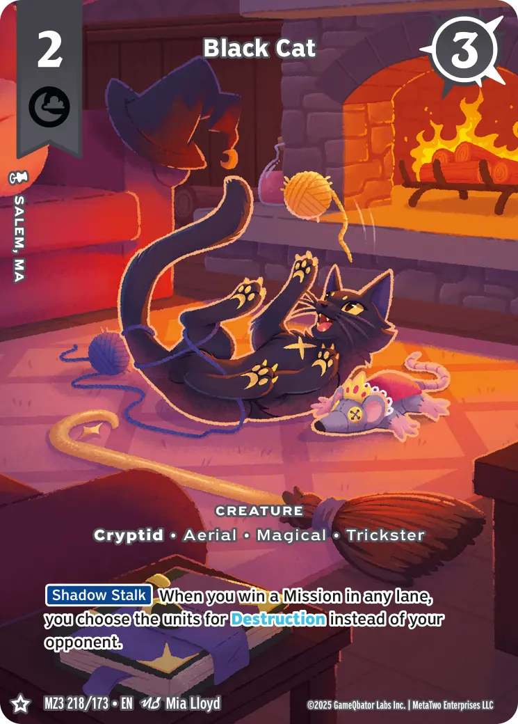 Black Cat - MZ3-218 - MetaZoo Secret Shadows