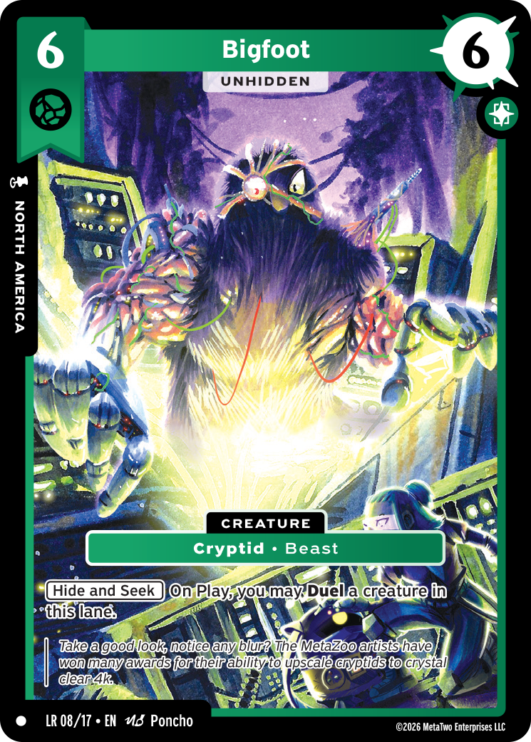 Bigfoot - Unhidden - LR-008 - MetaZoo Limited Release: Escape Polybius
